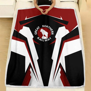 Railspirit Personalized Great Northern Railway Blanket GNR Strong Line Train Blanket Gift Idea For Train Lover