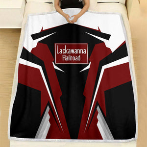 Railspirit Personalized Delaware, Lackawanna and Western Railroad Blanket DL&W Strong Line Train Blanket Gift Idea For Train Lover