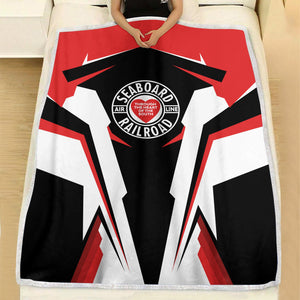 Railspirit Personalized Seaboard Air Line Railroad Blanket Strong Line Train Blanket Gift Idea For Train Lover