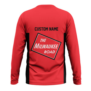 Railspirit Custom Name Chicago, Milwaukee, St. Paul and Pacific Railroad Long Sleeve Shirt Yes I Need All Those Train Milwaukee Road Printed Shirt