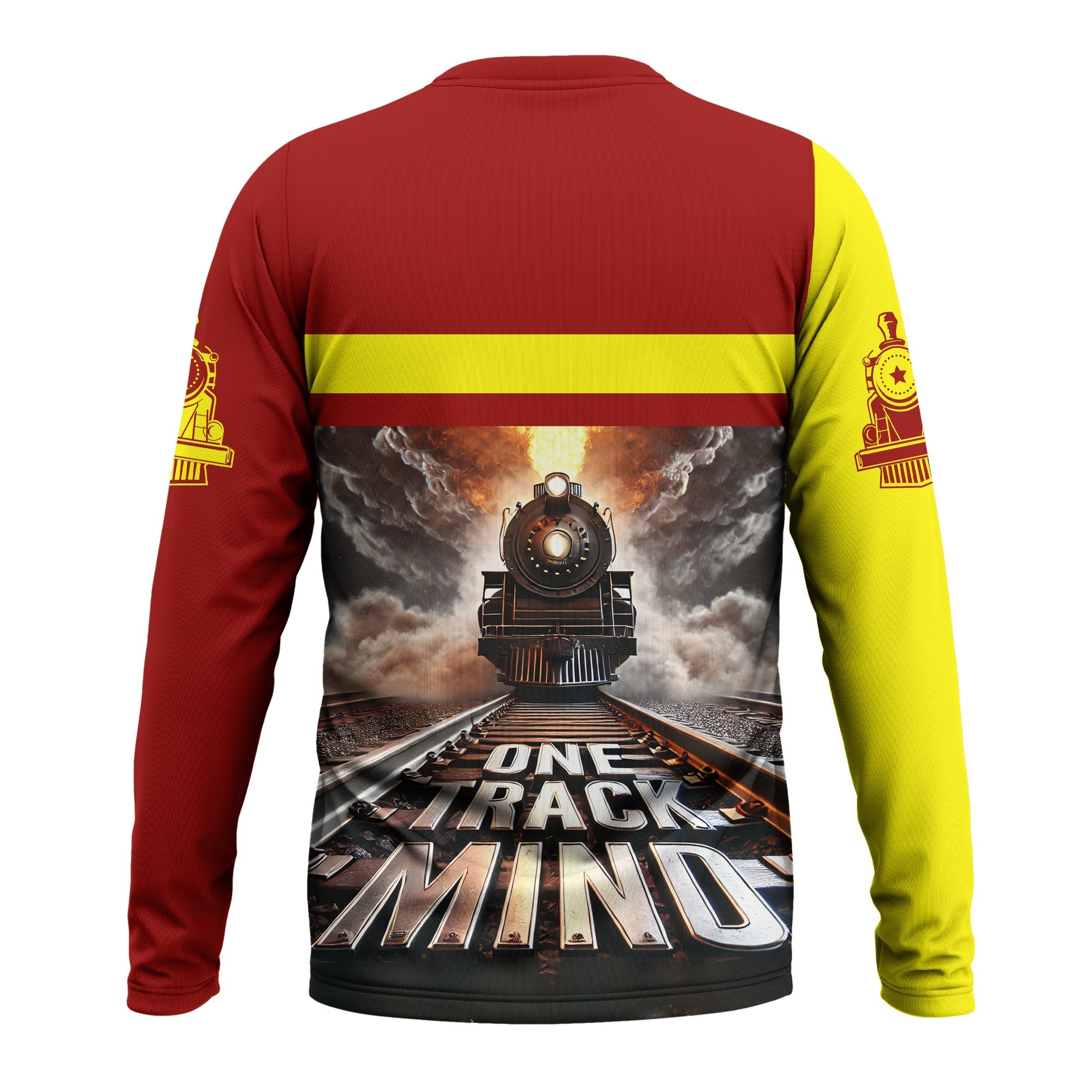 Railspirit Personalized Denver and Rio Grande Western Railroad Long Sleeve Shirt One Track Mind Train Printed Shirt