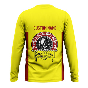 Railspirit Custom Name Denver and Rio Grande Western Railroad Long Sleeve Shirt Yes I Need All Those Train Printed Shirt