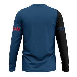 Railspirit Custom Name Wabash Railroad Long Sleeve Shirt Railroad Crossing Sign Printed Train Shirt