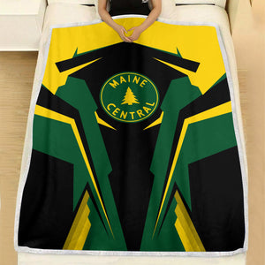 Railspirit Personalized Maine Central Railroad Blanket Strong Line Train Blanket Gift Idea For Train Lover