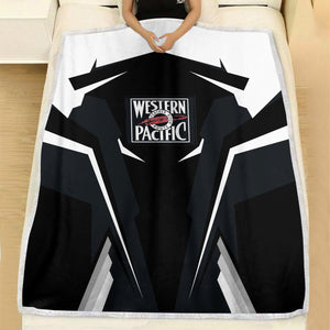 Railspirit Personalized Western Pacific Railroad Blanket Strong Line Train Blanket Gift Idea For Train Lover