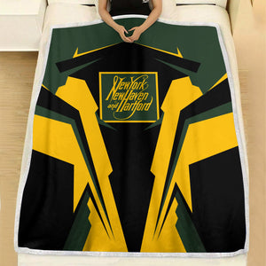 Railspirit Personalized New York, New Haven and Hartford Railroad Blanket New Haven Railroad Strong Line Train Blanket Gift Idea For Train Lover