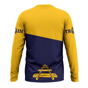 Railspirit Custom Name Chesapeake and Ohio Railway Long Sleeve Shirt One Track Mind C&O Printed Shirt