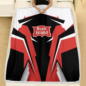 Railspirit Personalized Chicago, Rock Island and Pacific Railroad Blanket Rock Island Railroad Strong Line Train Blanket Gift Idea For Train Lover