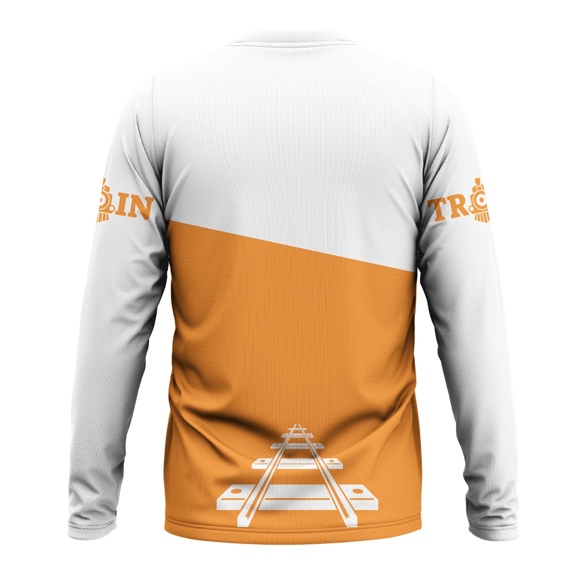 Railspirit Custom Name BNSF Railway Long Sleeve Shirt One Track Mind Printed Shirt