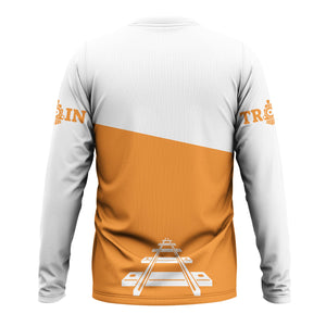 Railspirit Custom Name BNSF Railway Long Sleeve Shirt One Track Mind Printed Shirt