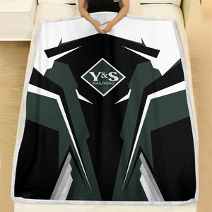 Railspirit Personalized Youngstown & Southern Railroad Blanket Strong Line Train Blanket Gift Idea For Train Lover