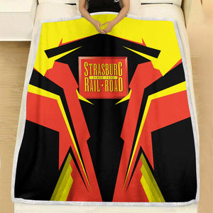 Railspirit Personalized Strasburg Railroad Blanket Strong Line Train Blanket Gift Idea For Train Lover