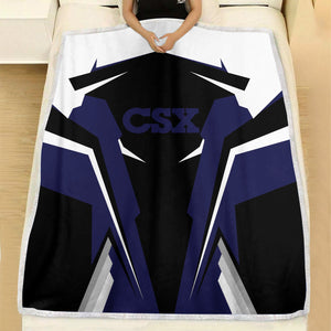 Railspirit Personalized CSX Transportation Railroad Blanket Strong Line Train Blanket Gift Idea For Train Lover