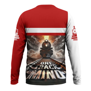 Railspirit Personalized Monon Railroad Long Sleeve Shirt One Track Mind Train Printed Shirt