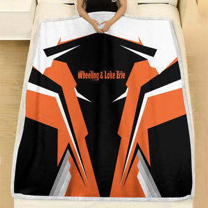 Railspirit Personalized Wheeling And Lake Erie Railroad Blanket Strong Line Train Blanket Gift Idea For Train Lover