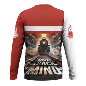 Railspirit Personalized New Hope Railroad Long Sleeve Shirt One Track Mind Train Printed Shirt