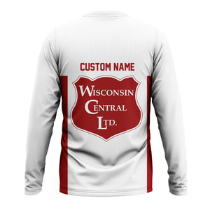 Railspirit Custom Name Wisconsin Central Ltd Railroad Long Sleeve Shirt Yes I Need All Those Train Printed Shirt