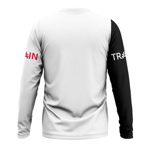 Railspirit Custom Name Canadian Pacific Railroad Long Sleeve Shirt Railroad Crossing Sign Printed Train Shirt