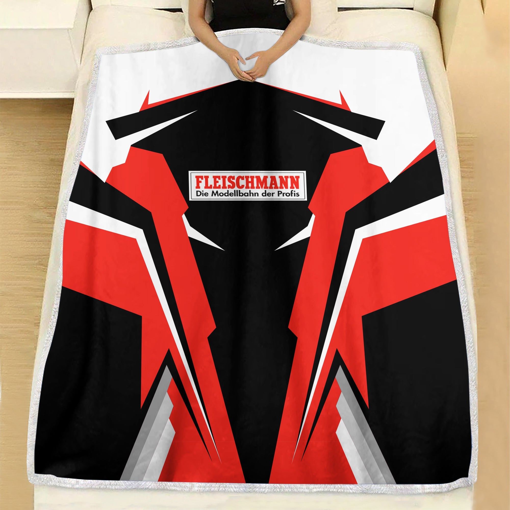 Railspirit Personalized Fleischmann And Western Railroad Blanket Strong Line Train Blanket Gift Idea For Train Lover