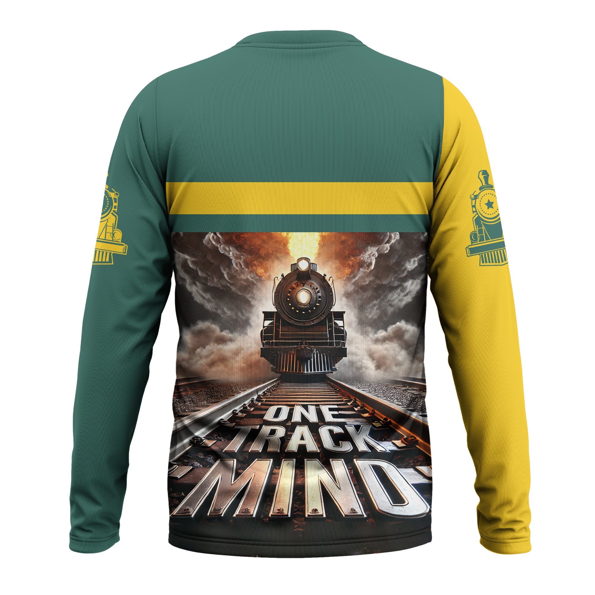 Railspirit Personalized Southern Railway U.S Long Sleeve Shirt One Track Mind SOU Train Printed Shirt