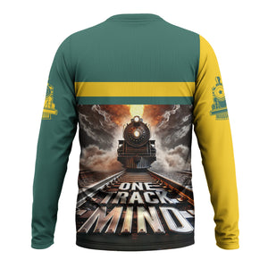 Railspirit Personalized Southern Railway U.S Long Sleeve Shirt One Track Mind SOU Train Printed Shirt
