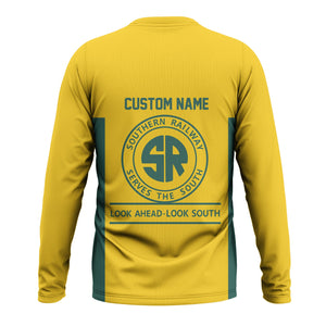 Railspirit Custom Name Southern Railway U.S Long Sleeve Shirt Yes I Need All Those Train SOU Printed Shirt