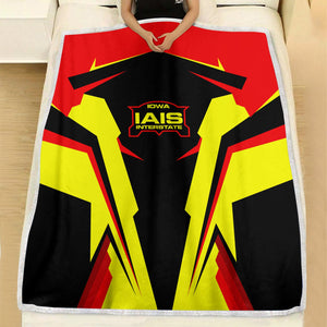 Railspirit Personalized Iowa Interstate Railroad Blanket IAIS Strong Line Train Blanket Gift Idea For Train Lover