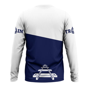 Railspirit Custom Name Jersey Central Railroad Long Sleeve Shirt One Track Mind Printed Shirt