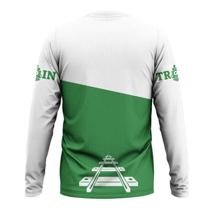 Railspirit Custom Name Burlington Northern Railroad Long Sleeve Shirt One Track Mind Printed Shirt