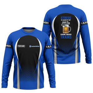 Railspirit Personalized Long Island Railroad Long Sleeve Shirt Train Long Sleeve Shirt Gift Idea For Train Lover