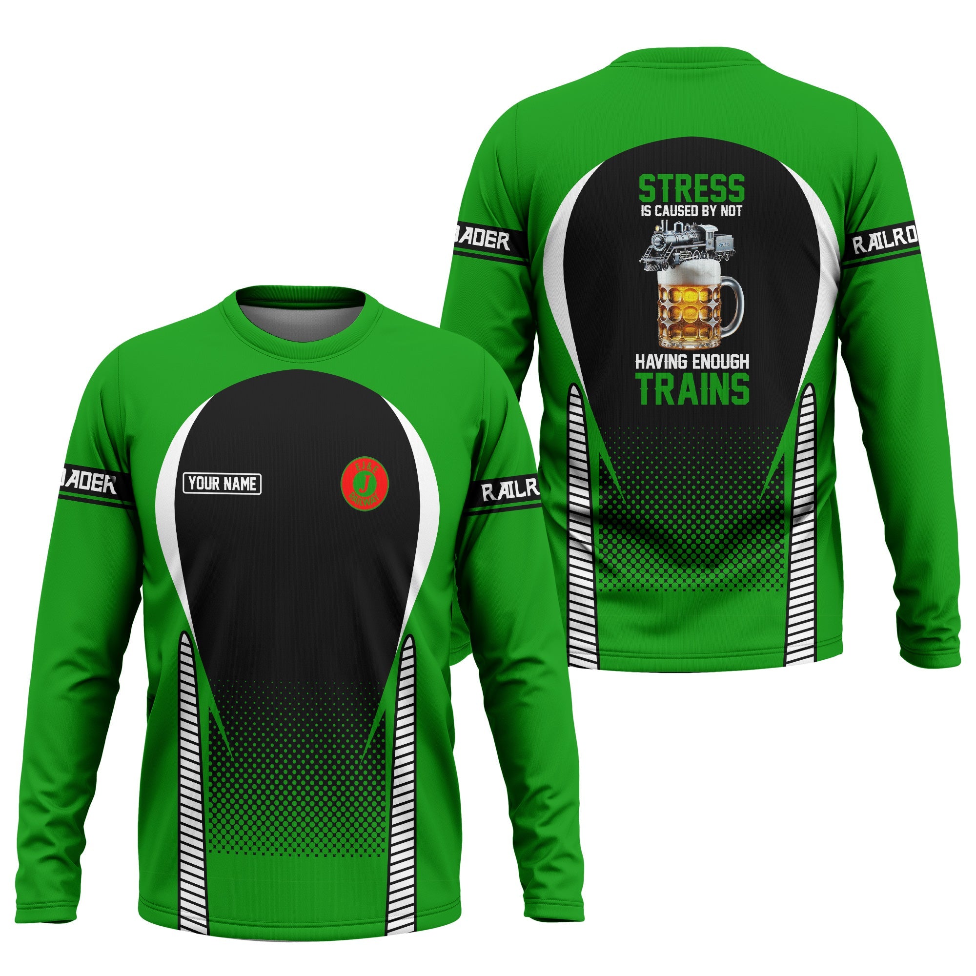 Railspirit Personalized Elgin Joliet And Eastern Railroad Long Sleeve Shirt Train Long Sleeve Shirt Gift Idea For Train Lover