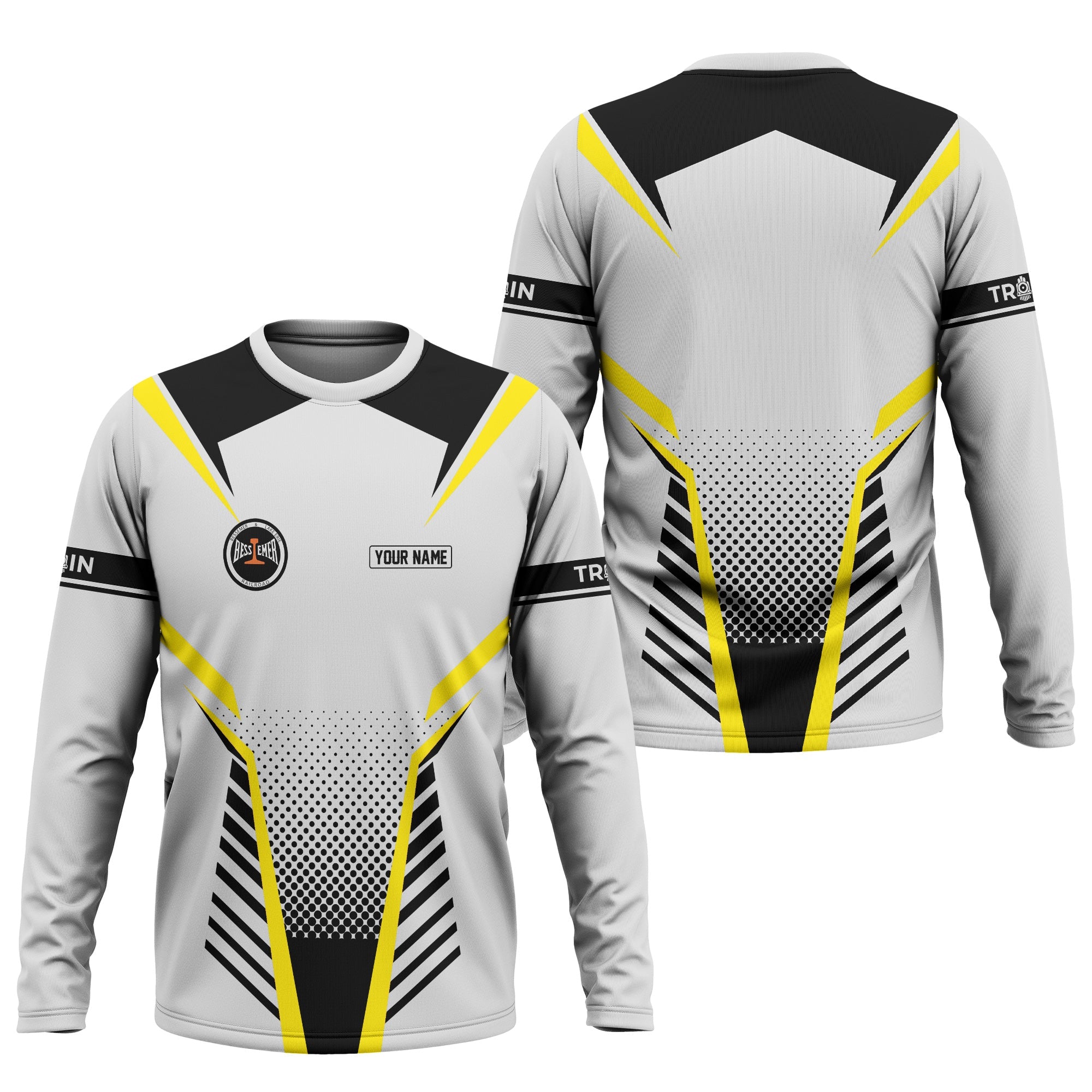 Railspirit Personalized Bessemer And Lake Erie Railroad Long Sleeve Shirt Unisex Train Shirt All Over Print