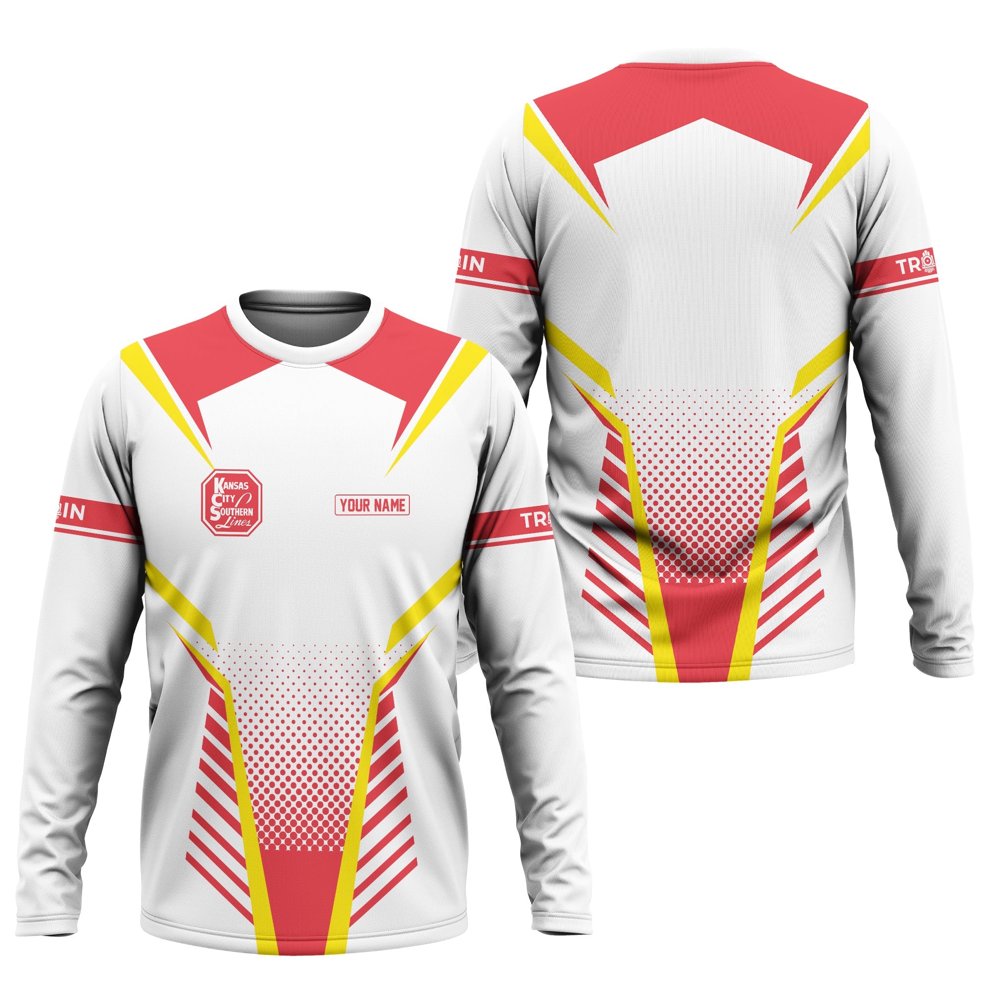 Railspirit Personalized Kansas City Southern Long Sleeve Shirt Unisex Train Shirt All Over Print