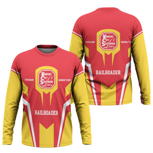 Railspirit Personalized Kansas City Southern Long Sleeve Shirt Custom Year Railroader Shirt Gift Idea For Train Lover