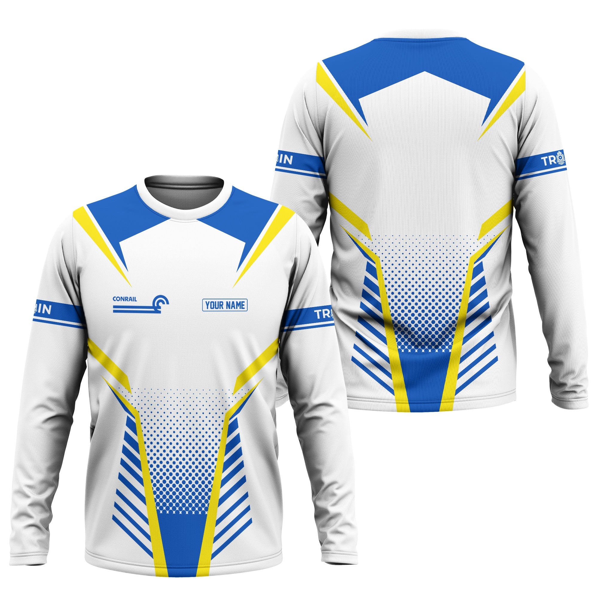 Railspirit Personalized Conrail Railroad Long Sleeve Shirt Unisex Train Shirt All Over Print