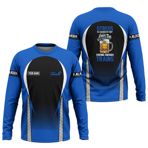 Railspirit Personalized Conrail Railroad Long Sleeve Shirt Train Long Sleeve Shirt Gift Idea For Train Lover