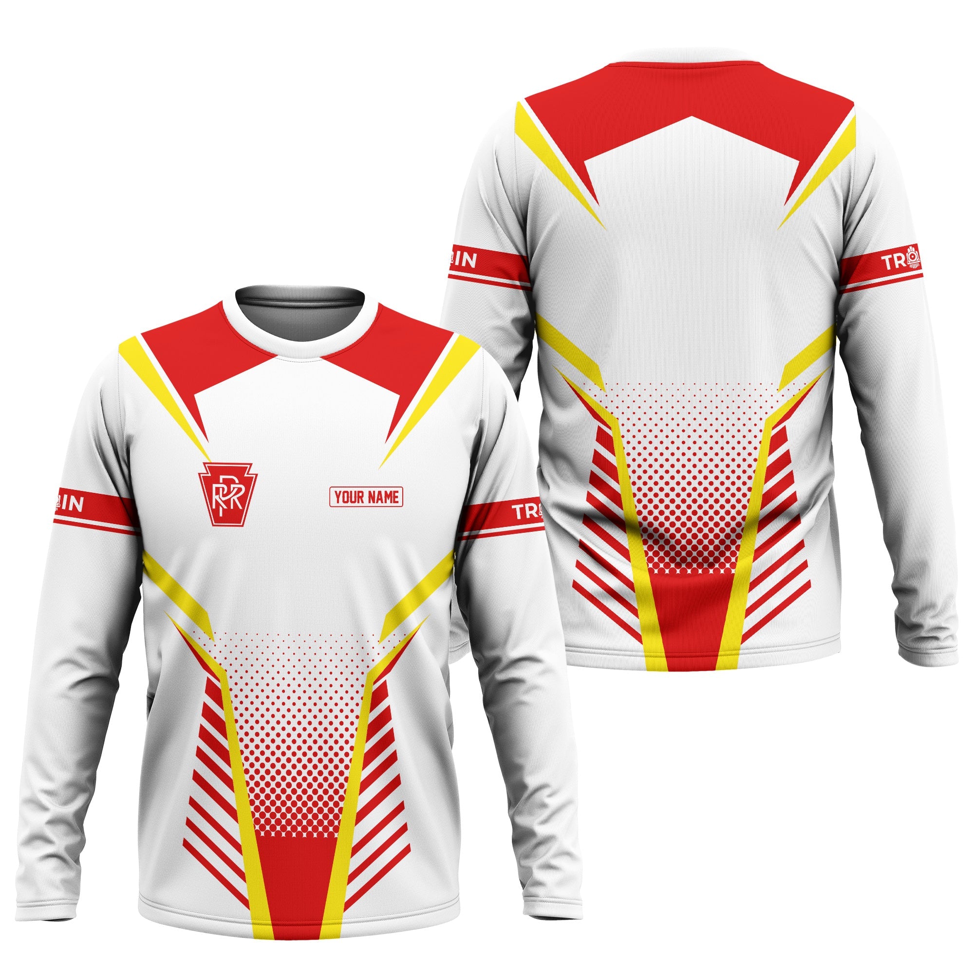 Railspirit Personalized Pennsylvania Railroad Long Sleeve Shirt Unisex Train Shirt All Over Print