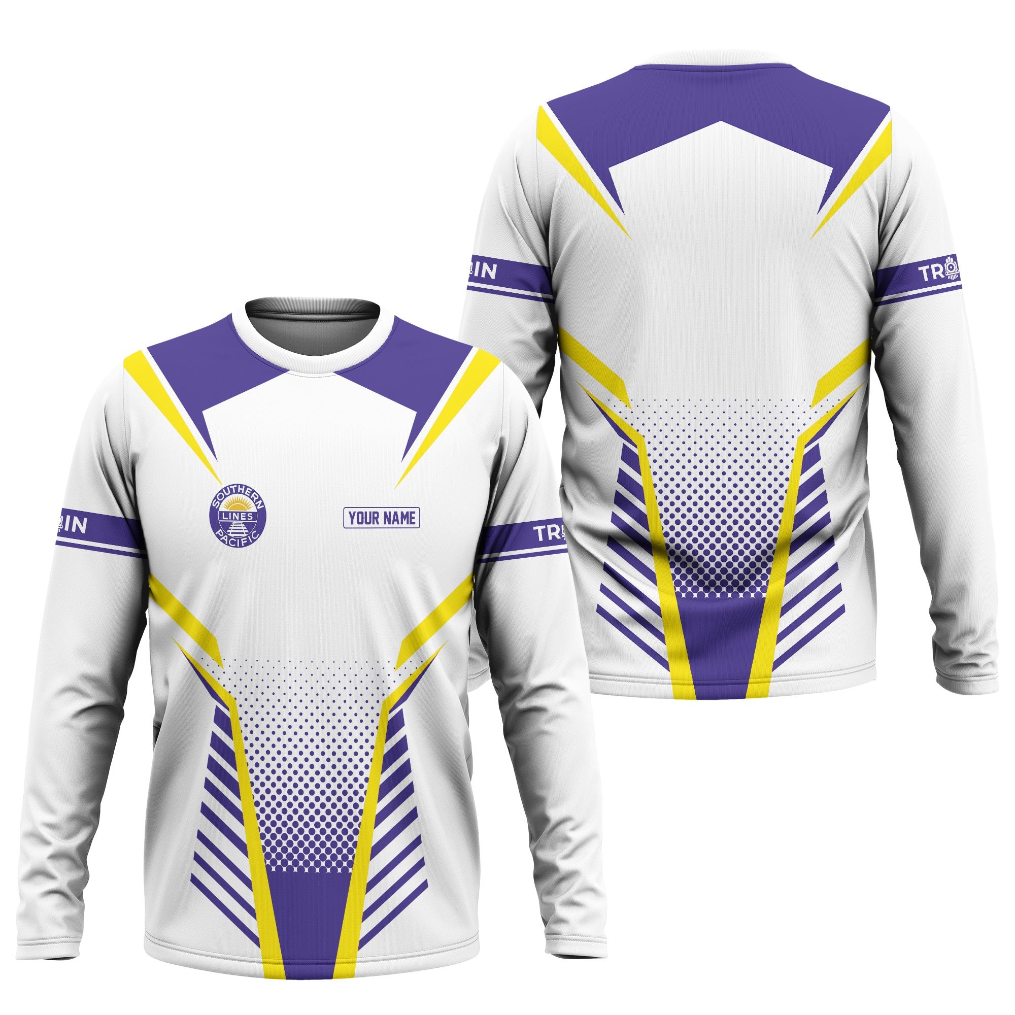 Railspirit Personalized Southern Pacific Railroad Long Sleeve Shirt Unisex Train Shirt All Over Print