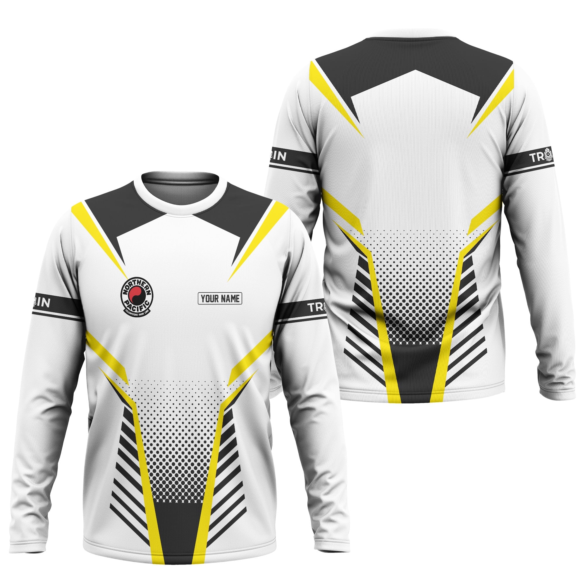 Railspirit Personalized Northern Pacific Railway Long Sleeve Shirt Unisex Train Shirt All Over Print