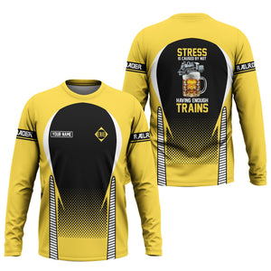 Railspirit Personalized Erie Railroad Long Sleeve Shirt Train Long Sleeve Shirt Gift Idea For Train Lover