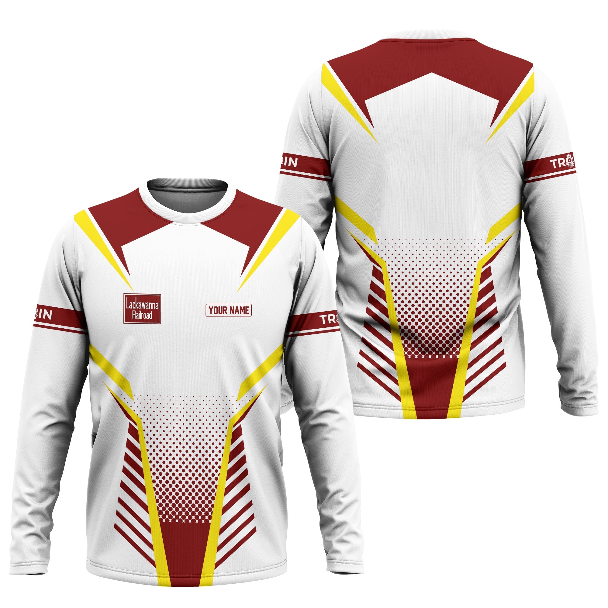 Railspirit Personalized Delaware, Lackawanna and Western Railroad Long Sleeve Shirt Unisex DL&W Train Shirt All Over Print