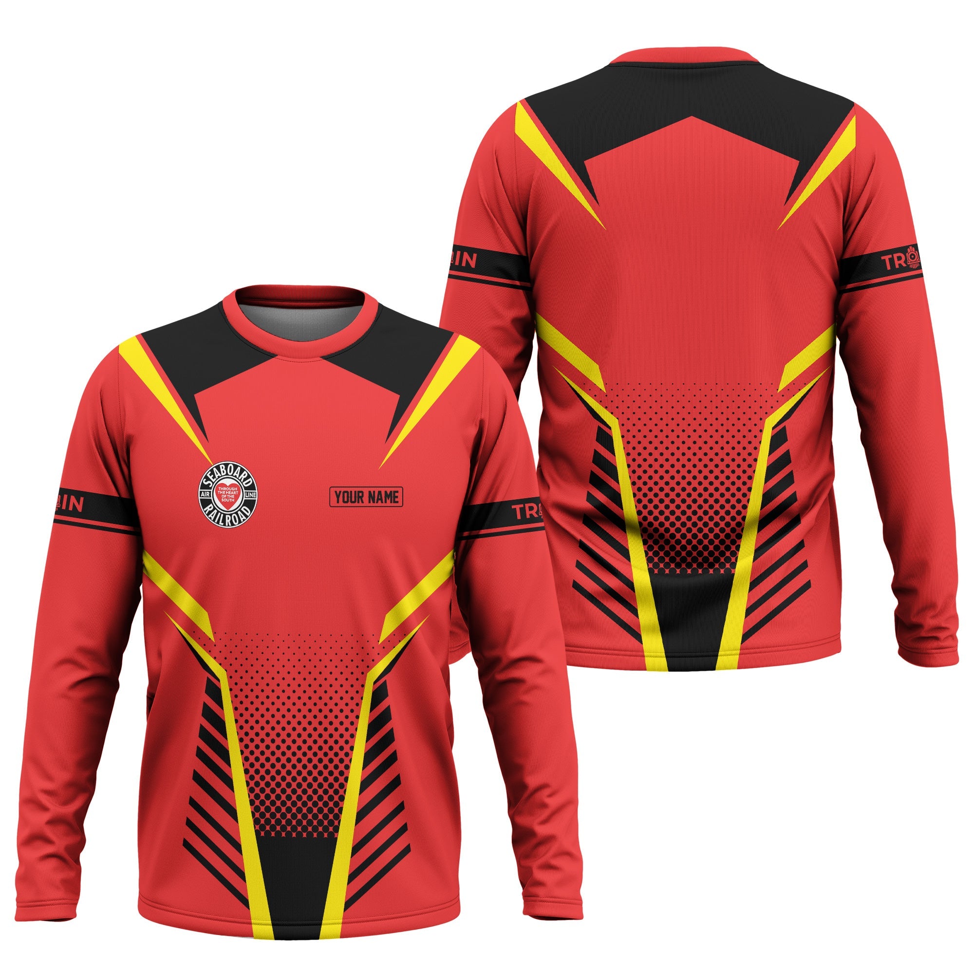 Railspirit Personalized Seaboard Air Line Railroad Long Sleeve Shirt Unisex Train Shirt All Over Print