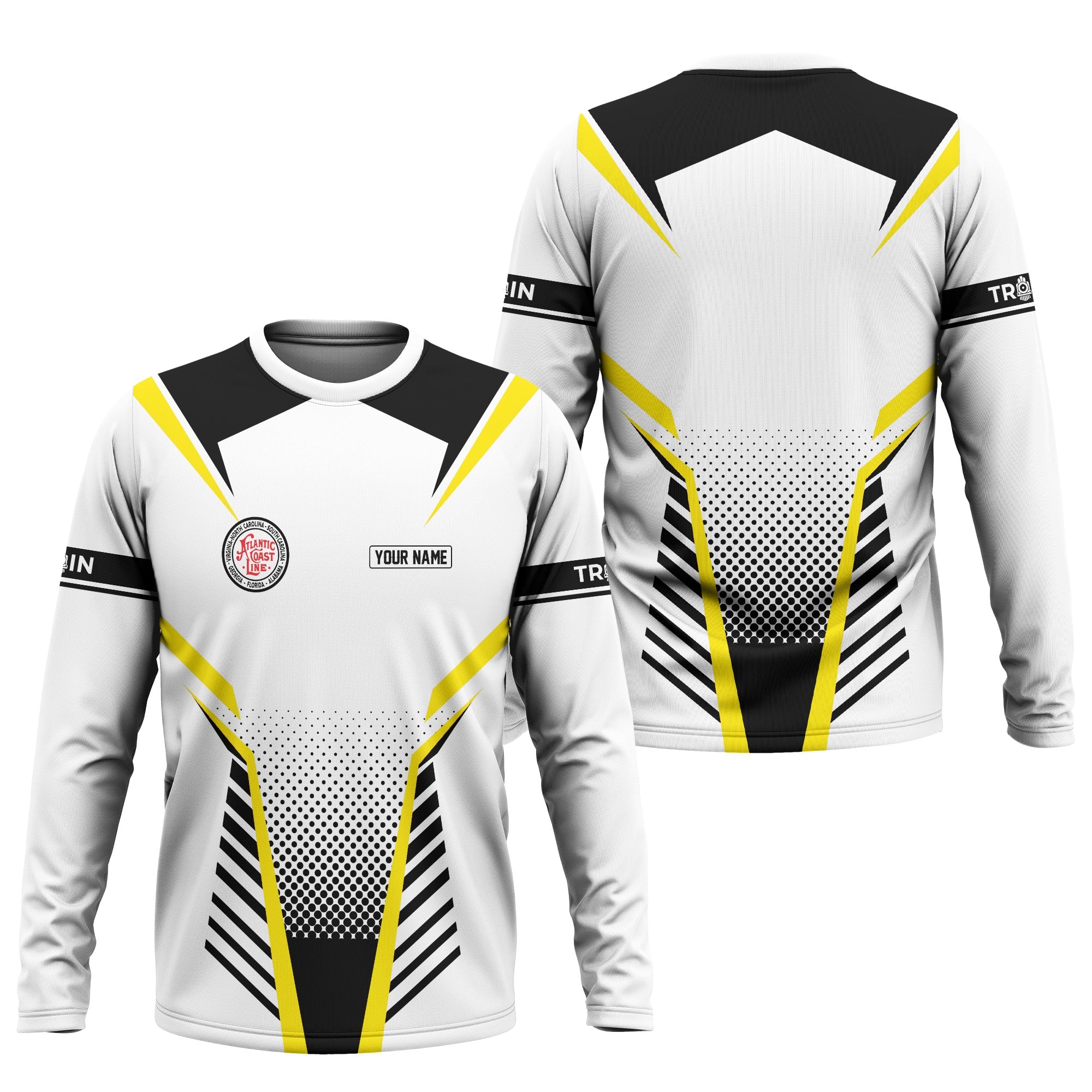 Railspirit Personalized Atlantic Coast Line Railroad Long Sleeve Shirt Unisex Train Shirt All Over Print