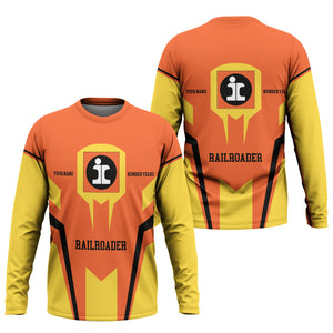 Railspirit Personalized Illinois Central Railroad Long Sleeve Shirt Custom Year Railroader Shirt Gift Idea For Train Lover
