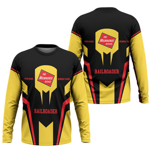 Railspirit Personalized Chicago, Milwaukee, St. Paul and Pacific Railroad Long Sleeve Shirt Custom Year Railroader Milwaukee Road Shirt