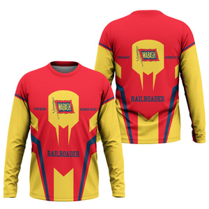 Railspirit Personalized Wabash Railroad Long Sleeve Shirt Custom Year Railroader Shirt Gift Idea For Train Lover