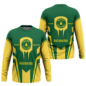 Railspirit Personalized Maine Central Railroad Long Sleeve Shirt Custom Year Railroader Shirt Gift Idea For Train Lover