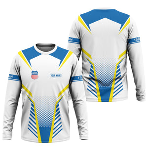 Railspirit Personalized Union Pacific Railroad Long Sleeve Shirt Unisex Big Boy Train Shirt All Over Print