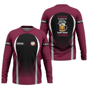 Railspirit Personalized Boston and Maine Railroad Long Sleeve Shirt Train Long Sleeve Shirt Gift Idea For Train Lover