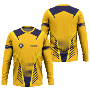 Railspirit Personalized Chesapeake and Ohio Railway Long Sleeve Shirt Unisex C&O Train Shirt All Over Print